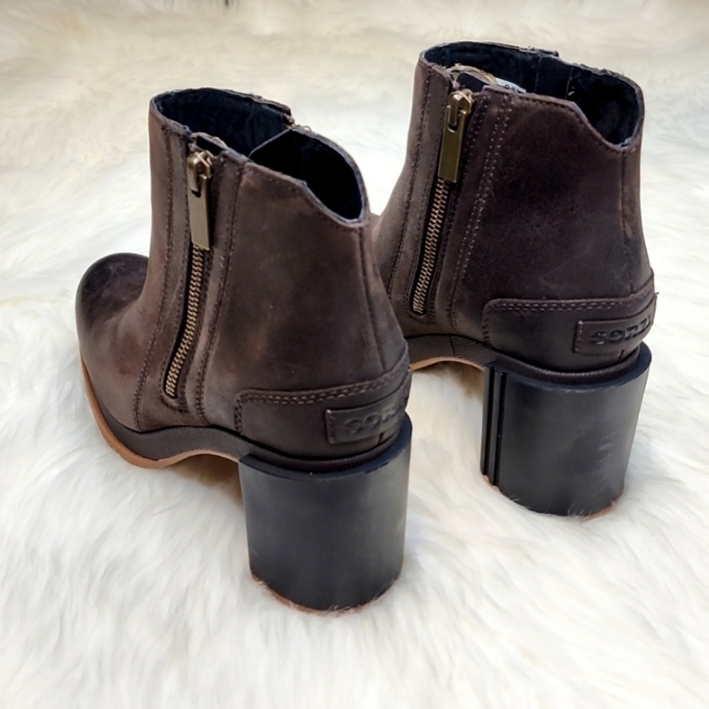 SOREL Blake Bootie Blackened Brown Double Side Zip Boots - Picture 12 of 16